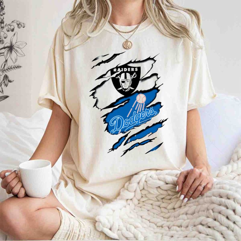 Raiders Dodgers Raiders Dodgers T Shirt.jpeg t shirt 1 1