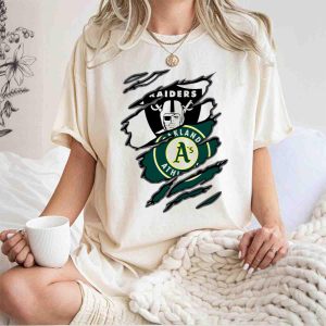 Oakland Athletics Logo Crossover T-Shirt - Raiders Inspired Design