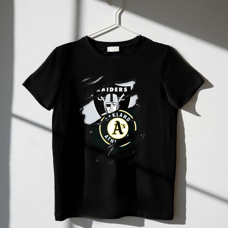 Raiders Oakland Athletics Logo Crossover T Shirt t shirt 1 1