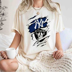 Raiders Yankees Fusion Dual Logo T-Shirt - Stylish Sports Tee
