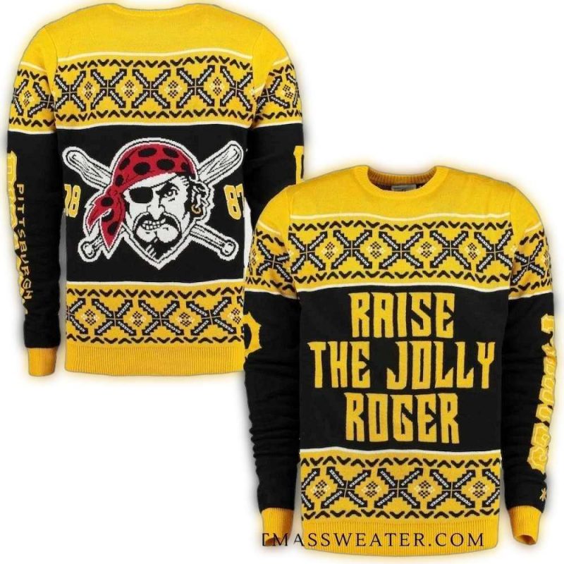 Pittsburgh Pirates Jolly Roger Skull Ugly Christmas Sweater