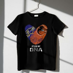 Ravens Orioles Dna Fingerprint Heart T-Shirt - Show Your Team Spirit!