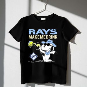 Rays Make Me Drink Snoopy T-Shirt - Tampa Bay Rays Fan Apparel