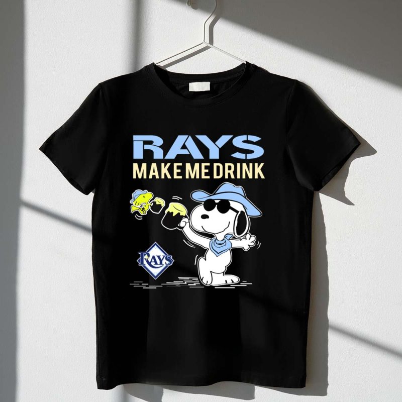 Rays Make Me Drink Snoopy with Tampa Bay Rays T Shirt t shirt 1 1