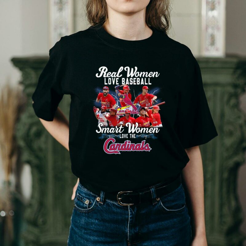 Real Women Love Baseball Cardinals Graphic T-Shirt – Unisex Gift Tee - Image 2