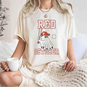 Red October Phillies Ghost T-Shirt - Stylish Philadelphia Baseball Gear