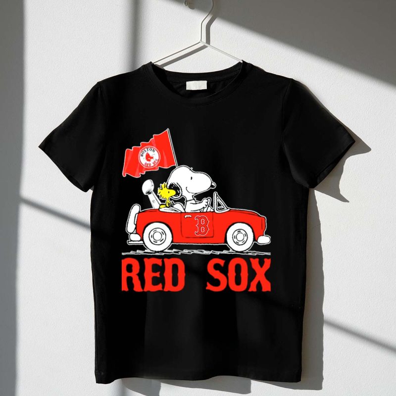 Red Sox Snoopy Woodstock Boston Red Sox Peanuts Car T Shirt t shirt 1 1