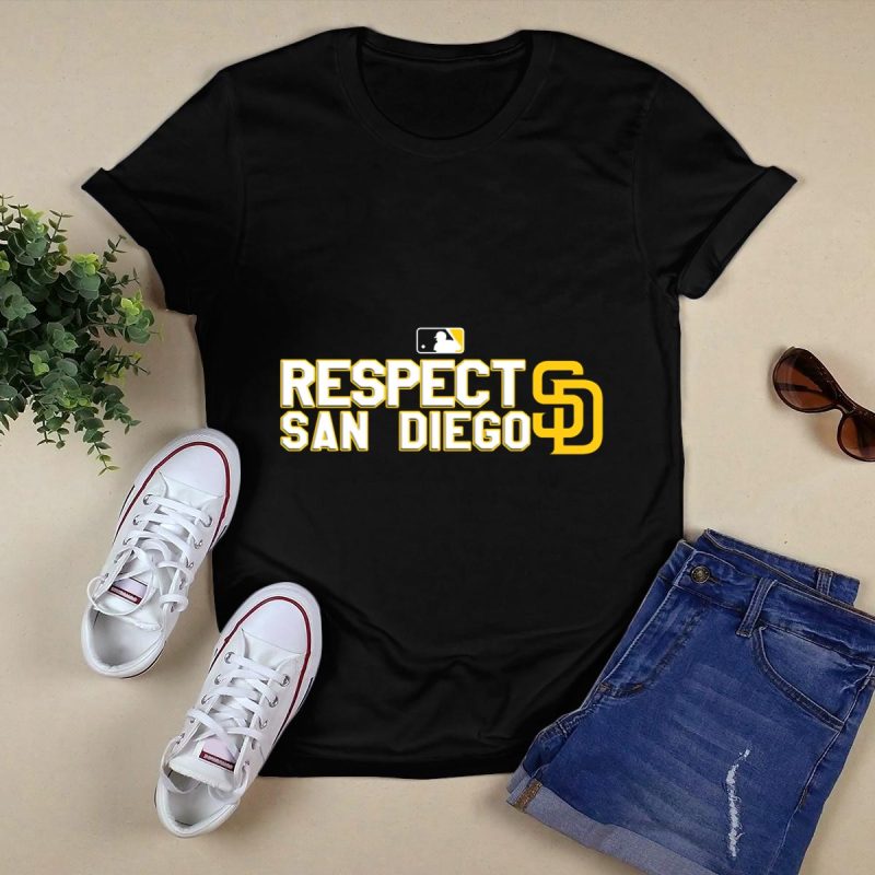 Respect San Diego Padres T Shirt Black 1