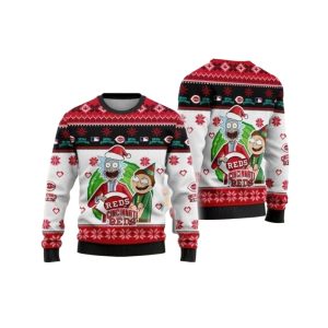 Rick And Morty Cincinnati Reds Ugly Sweater