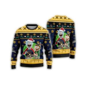 Rick And Morty Milwaukee Brewers Ugly Sweater