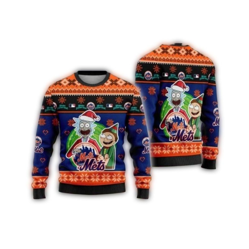 Rick And Morty New York Mets Ugly Sweater 1