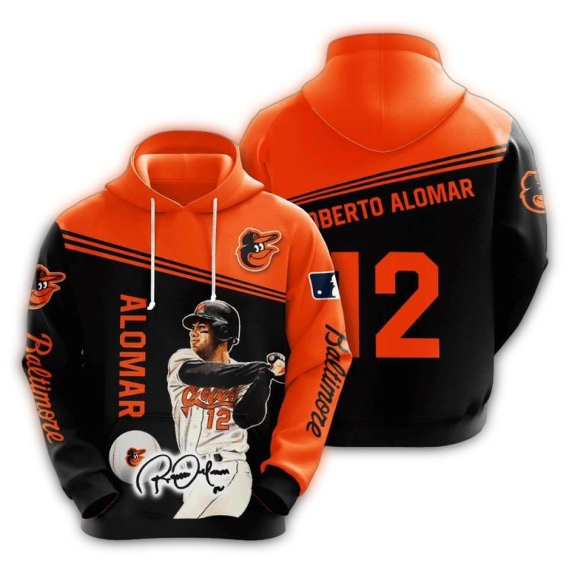 Roberto Alomar Baltimore Orioles Signature AOP Hoodie 1