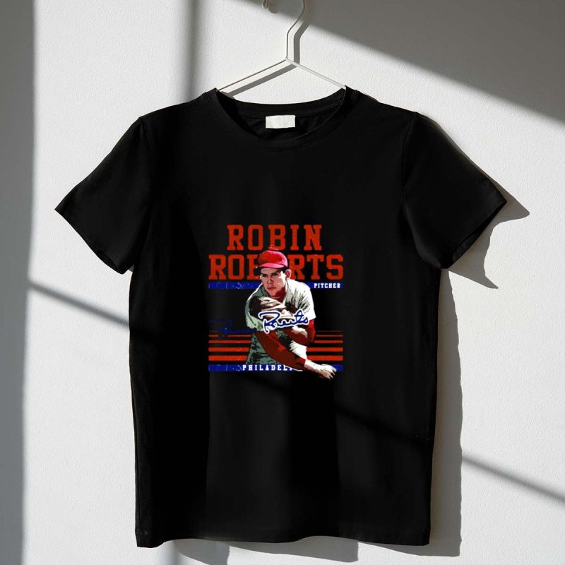 Robin Roberts Philadelphia Phillies Signature T-Shirt for Baseball Fans