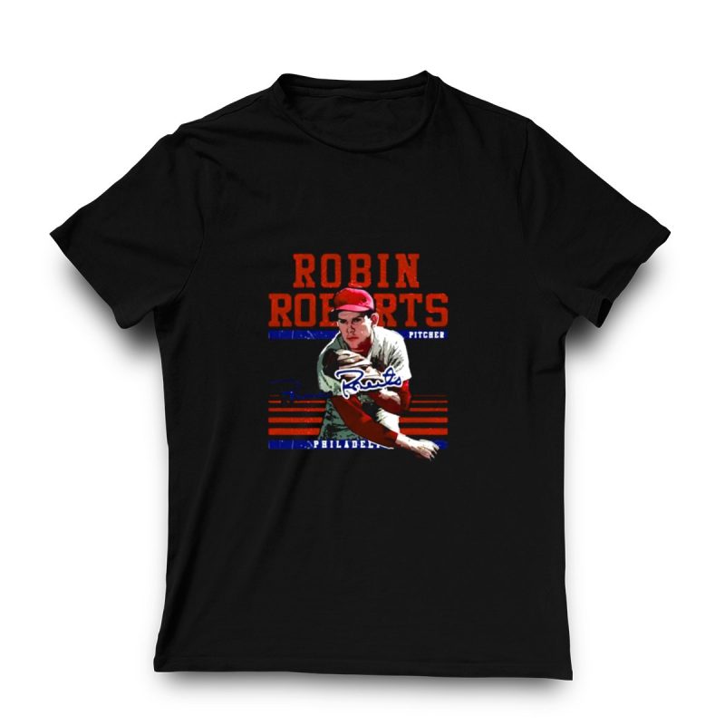 Robin Roberts Philadelphia Phillies Signature T-Shirt for Baseball Fans - Image 3