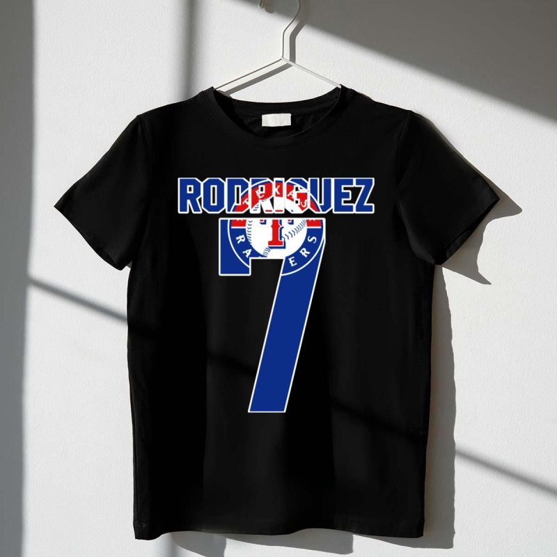 Rodriguez Texas Rangers Number 7 Baseball T Shirt t shirt 1 1