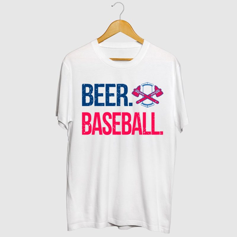 Rome Braves Beer Baseball Axe T-Shirt - Fun Graphic Tee For Fans - Image 2
