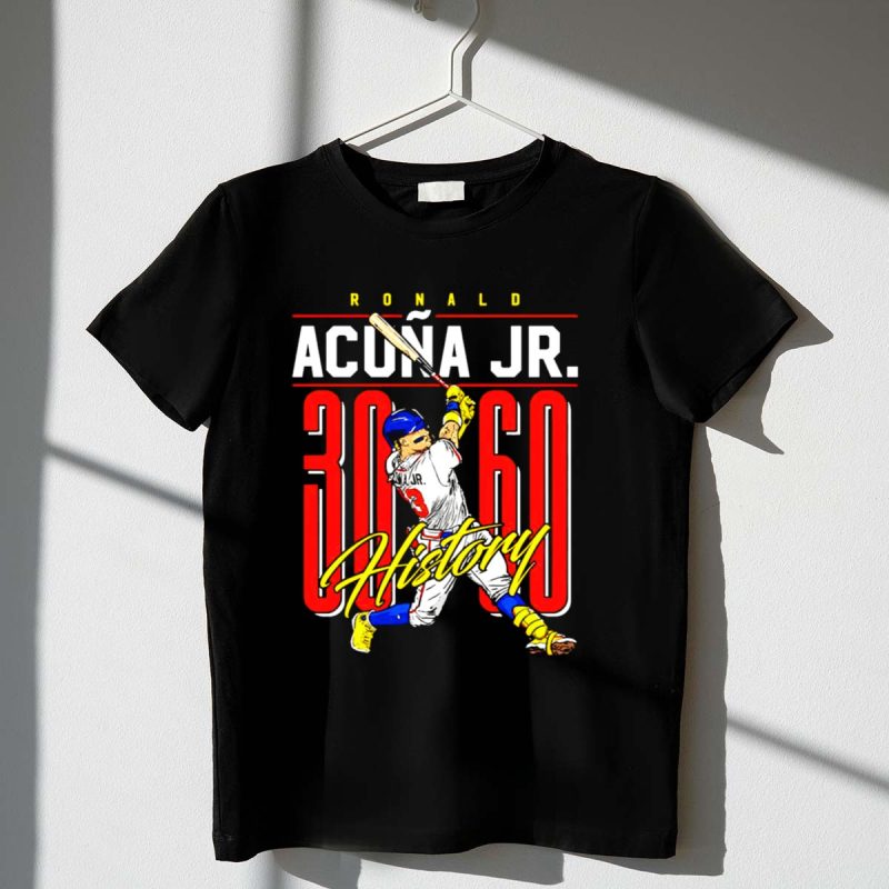 Ronald Acuña Jr 30-60 Milestone Atlanta Braves Baseball T-Shirt