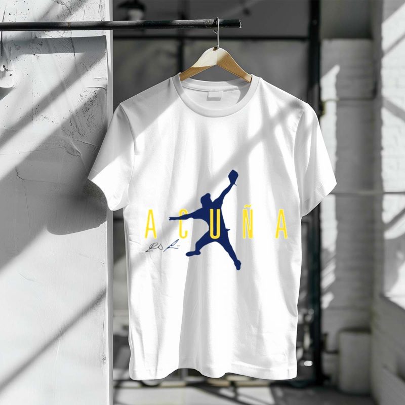 Ronald Acuña Jr Atlanta Braves Signature T-Shirt - Air Acuña Ii Design - Image 3