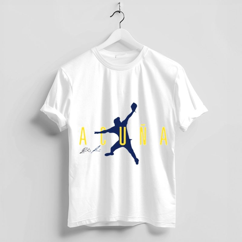 Ronald Acuña Jr Atlanta Braves Signature T-Shirt - Air Acuña Ii Design - Image 4