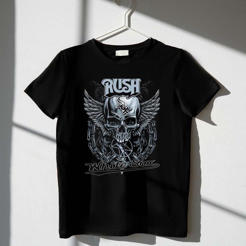 Rush Chicago White Sox Skull Wings Chain T Shirt t shirt 1 1