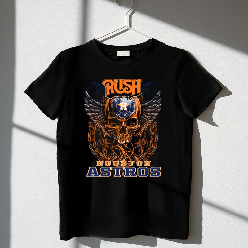 Rush Houston Astros Skull Wings T Shirt t shirt 1 1