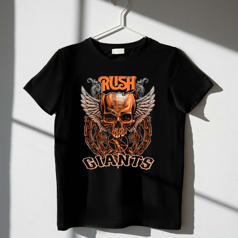 Rush San Francisco Giants Skull Wings T Shirt t shirt 1 1