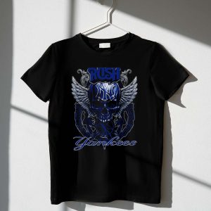 Rush Yankees Skull Wings Graphic T-Shirt For New York Fans
