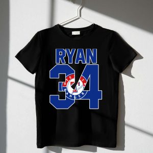 Ryan 34 Texas Rangers Baseball T-Shirt - Vintage Style Fan Apparel