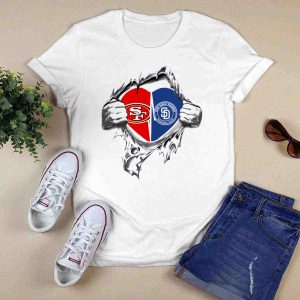 Sf 49Ers & San Diego Padres It'S In My Heart Football Baseball T-Shirt