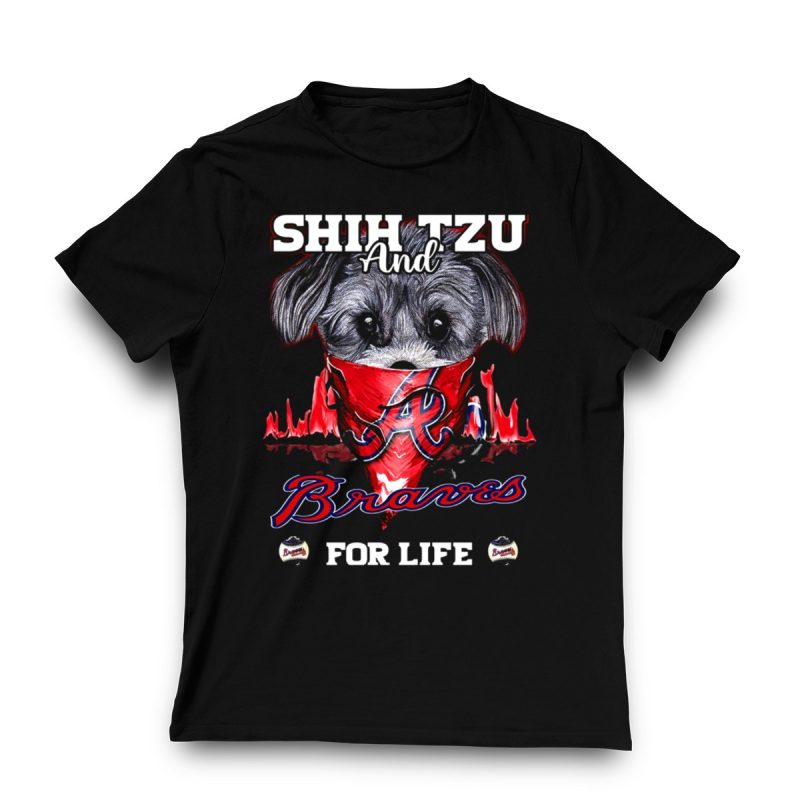 Shih Tzu Braves For Life Graphic T-Shirt - Perfect Pet Lover Tee - Image 3