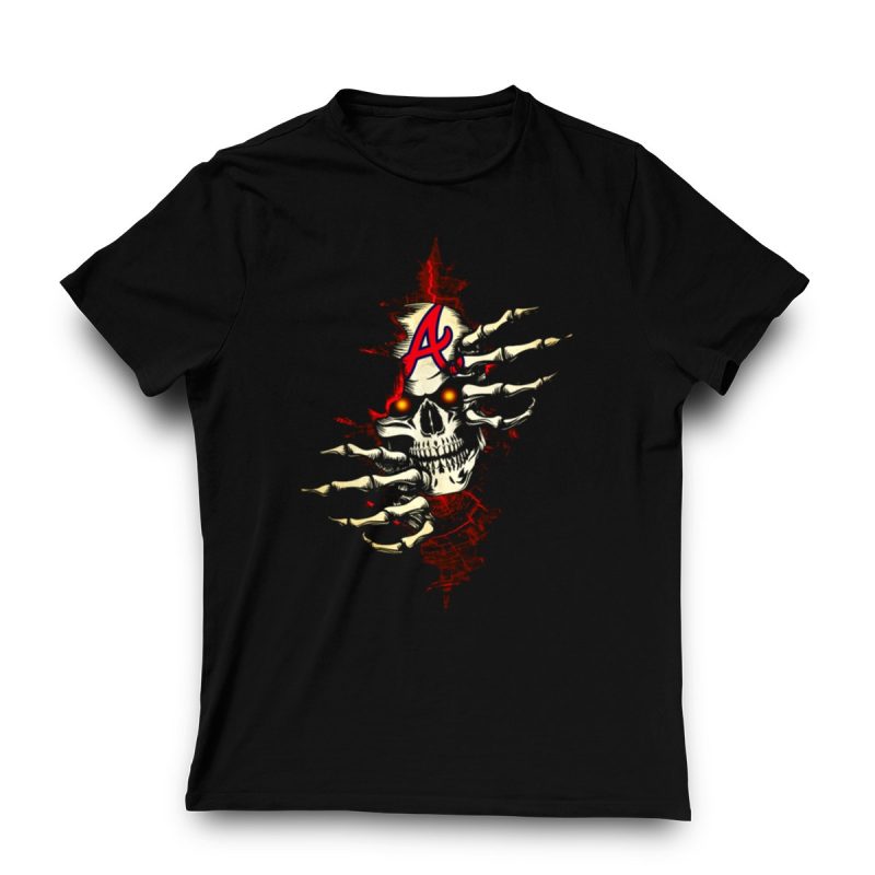 Brave-Inspired Skull T-Shirt With Skeletal Hands Design - Image 3