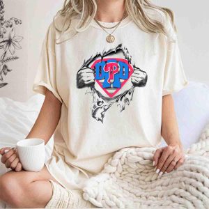 Proud Superdad Philly Phillies Logo T-Shirt for Dedicated Fathers