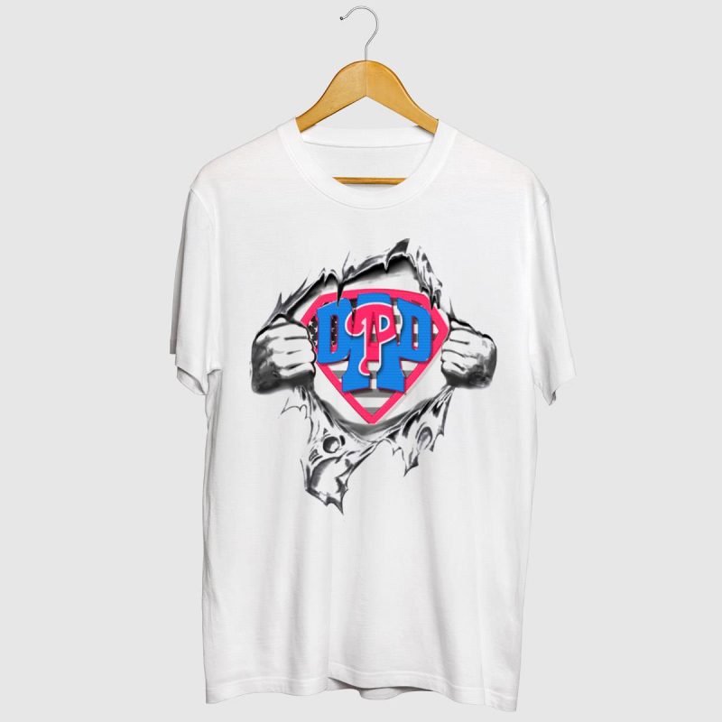Proud Superdad Philly Phillies Logo T-Shirt for Dedicated Fathers - Image 2
