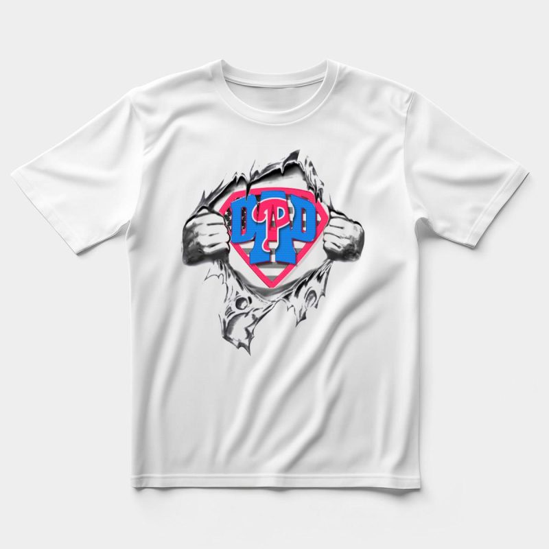 Proud Superdad Philly Phillies Logo T-Shirt for Dedicated Fathers - Image 5