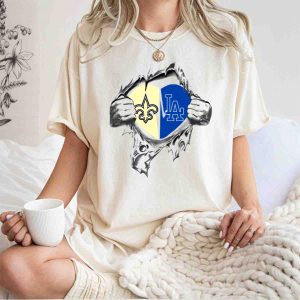 Saints Dodgers Heartbeat Passion Logo Unity T-Shirt For Fans