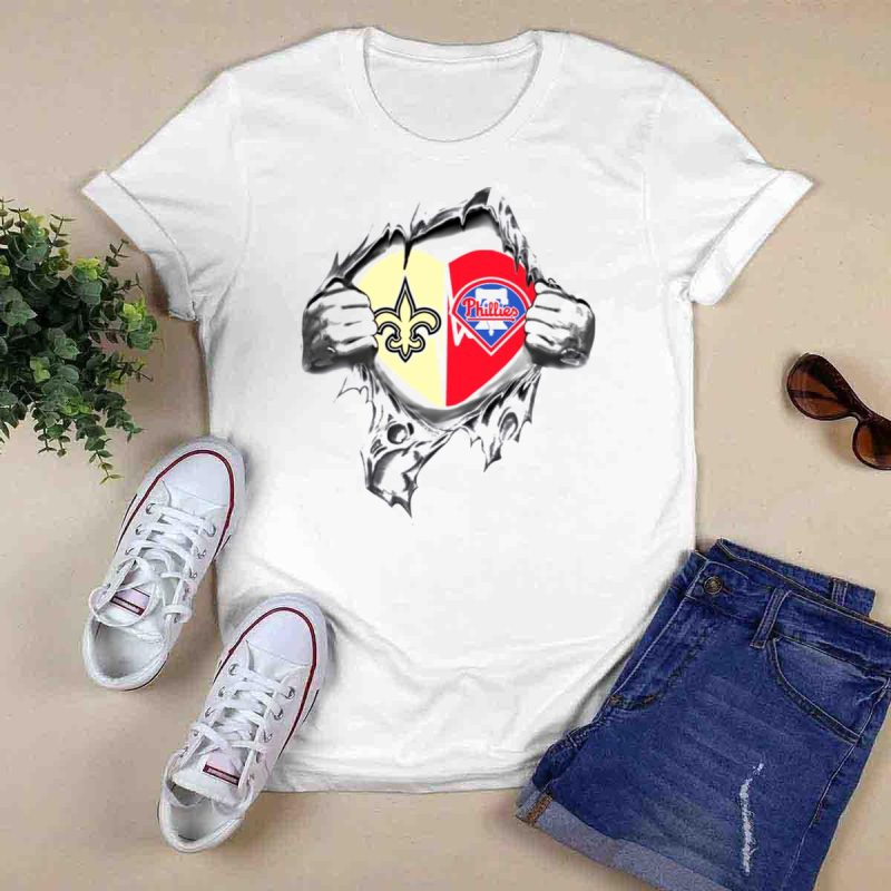 Saints Phillies Heart Logo Graphic T-Shirt - Stylish Casual Wear for Fans - Image 6