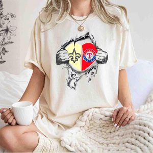 Saints Texas Rangers Heartfelt T-Shirt For Fans