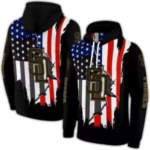 San Diego Padres All Over Print Hoodie - American Pride Design