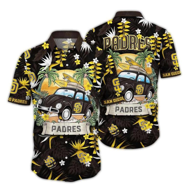 San Diego Padres Camping Vacation Summer Tropical Hawaiian Shirt 1