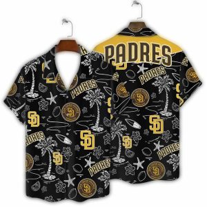 San Diego Padres Coastal Icons Hawaiian Shirt For Men - Vibrant Design