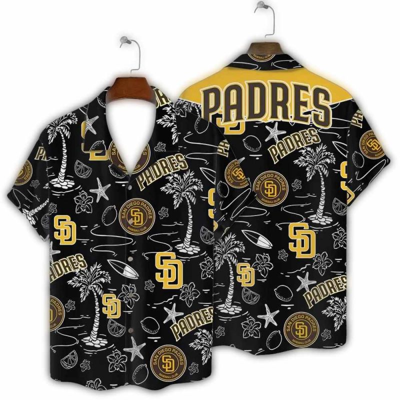 San Diego Padres Coastal Icons Hawaiian Shirt 1