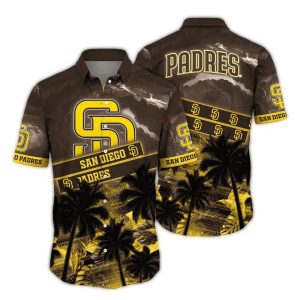 San Diego Padres Coconut Leaf Hawaiian Shirt - Tropical Style Tee