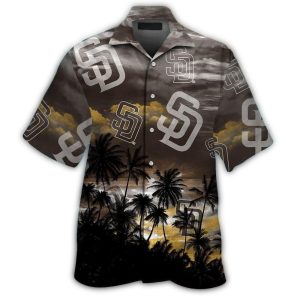 San Diego Padres Tropical Coconut Sunset Hawaiian Shirt For Fans