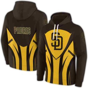 San Diego Padres All-Over Print Concentric Lines Hoodie For Fans