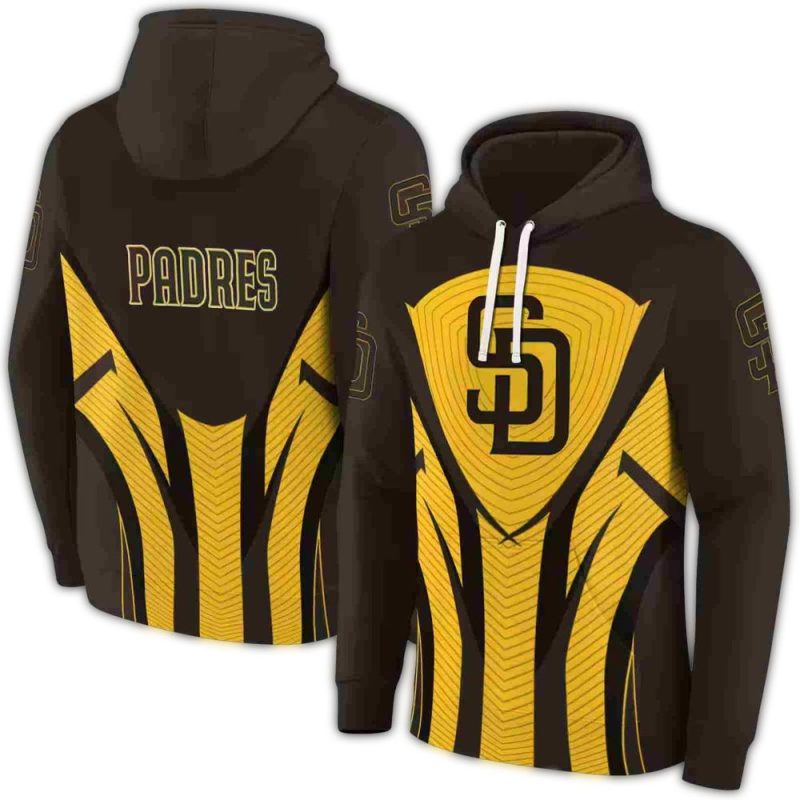 San Diego Padres Concentric Lines AOP Hoodie 1