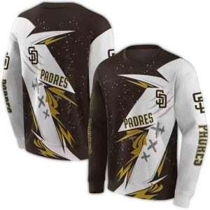 San Diego Padres All-Over Print Sweatshirt - Dynamic Slash Design