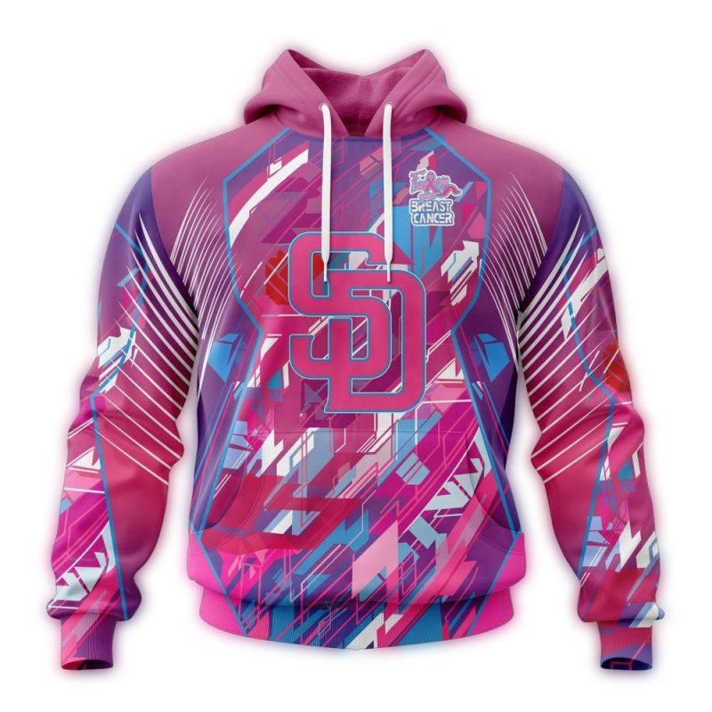 San Diego Padres Fearless Against Breast Cancer AOP Hoodie 1