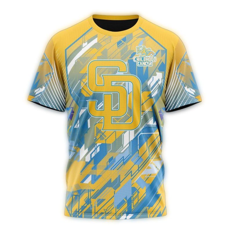 San Diego Padres Fearless Against Childhood Cancers AOP T Shirt 1