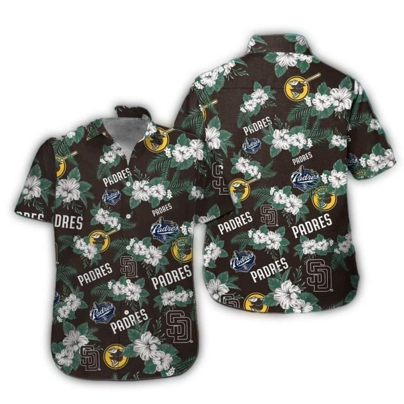 San Diego Padres Floral Flower Pattern Hawaiian Shirt 1