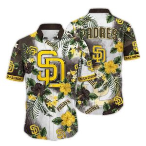 San Diego Padres Floral Hawaiian Shirt For Summer Style